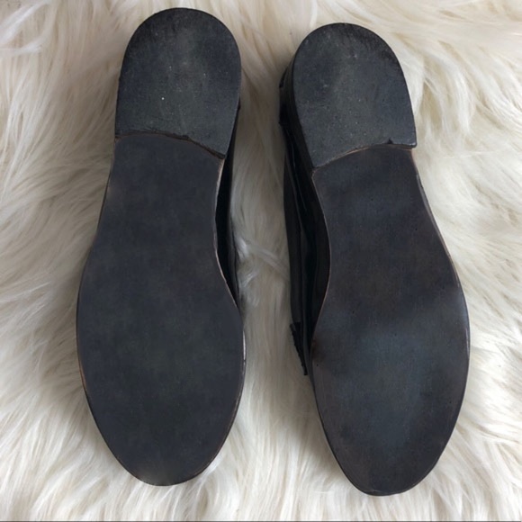 ZARA Black Patent Leather Leopard Print  Loafers - Picture 6 of 6